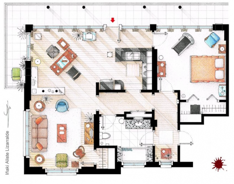 Illustration de l'article : 10 very realistic sketches of the apartments you’ve seen on TV shows!