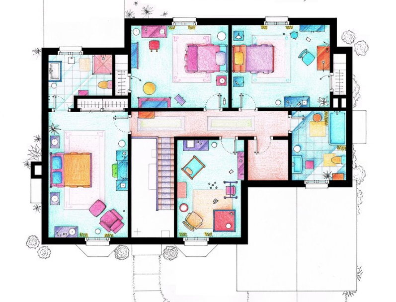 Illustration de l'article : 10 very realistic sketches of the apartments you’ve seen on TV shows!