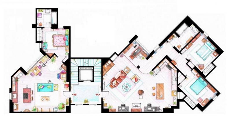 Illustration de l'article : 10 very realistic sketches of the apartments you’ve seen on TV shows!