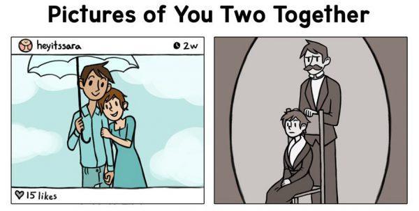 Illustration de l'article : 7 illustrations of how things change after a breakup!