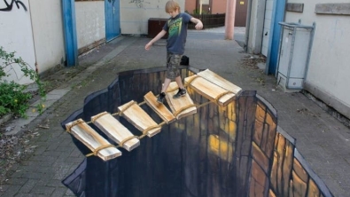 Illustration : Give Nikolaj Arndt some chalk and he will make stunning 3D drawings for you... These 11 photos are proof!