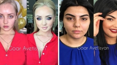 Illustration : "The power of makeup in a new series of before/after photos by Goar Avetisyan!"