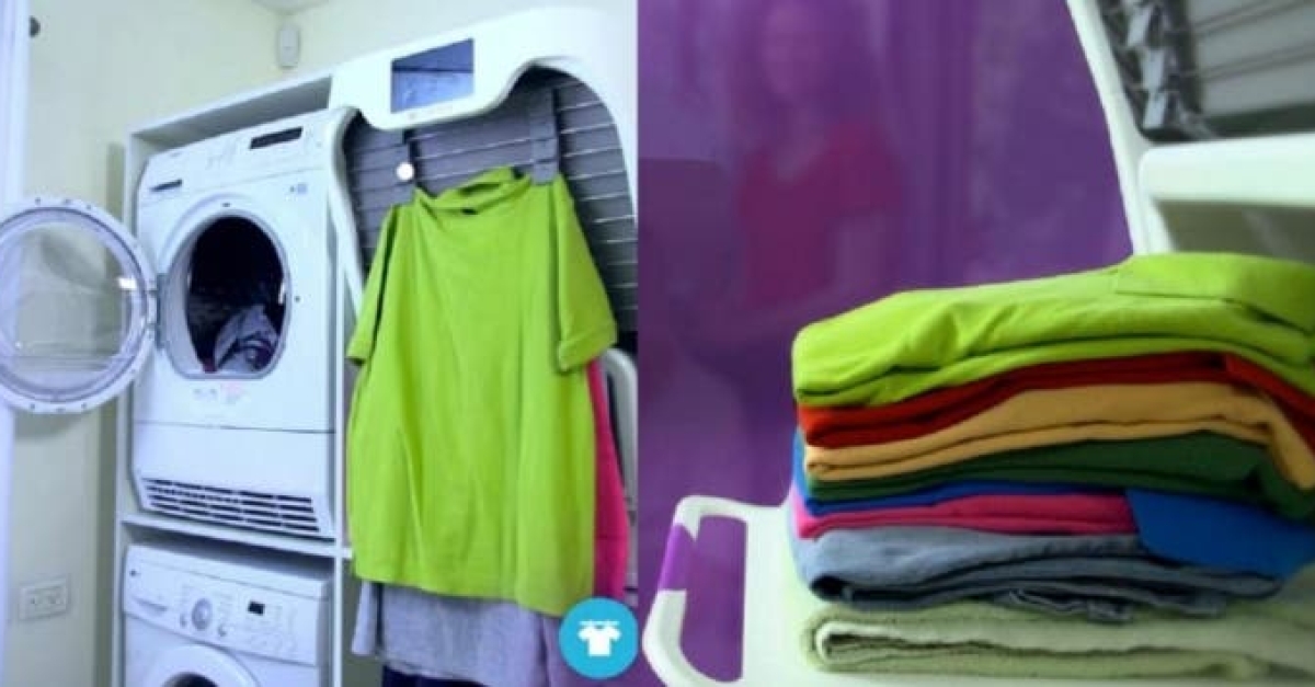 THE machine you have to have! It dries, irons, and washes your clothes