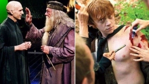 Illustration : "Which of these 35 funny shots from the filming of Harry Potter are the funniest?"
