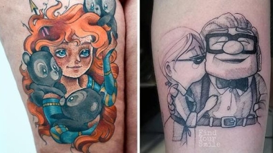 Illustration : 15 beautiful tattoos inspired by the world of Pixar!