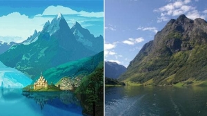 Illustration : "10 times when Disney was inspired by real places! Which ones are the most similar?"