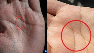 Illustration : "Here’s what this mark in your palm means, and it’s only found in 3 out of 100 people!"