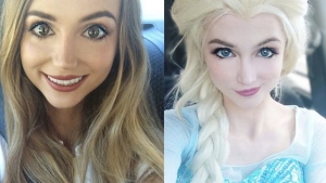 Illustration : "15 pictures of a girl who does everything to look like Disney princesses and the results are amazing!"