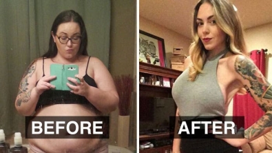 Illustration : "20 unbelievable before-and-after weight loss photos"