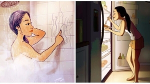Illustration : "17 illustrations that sum up the joys of living alone"