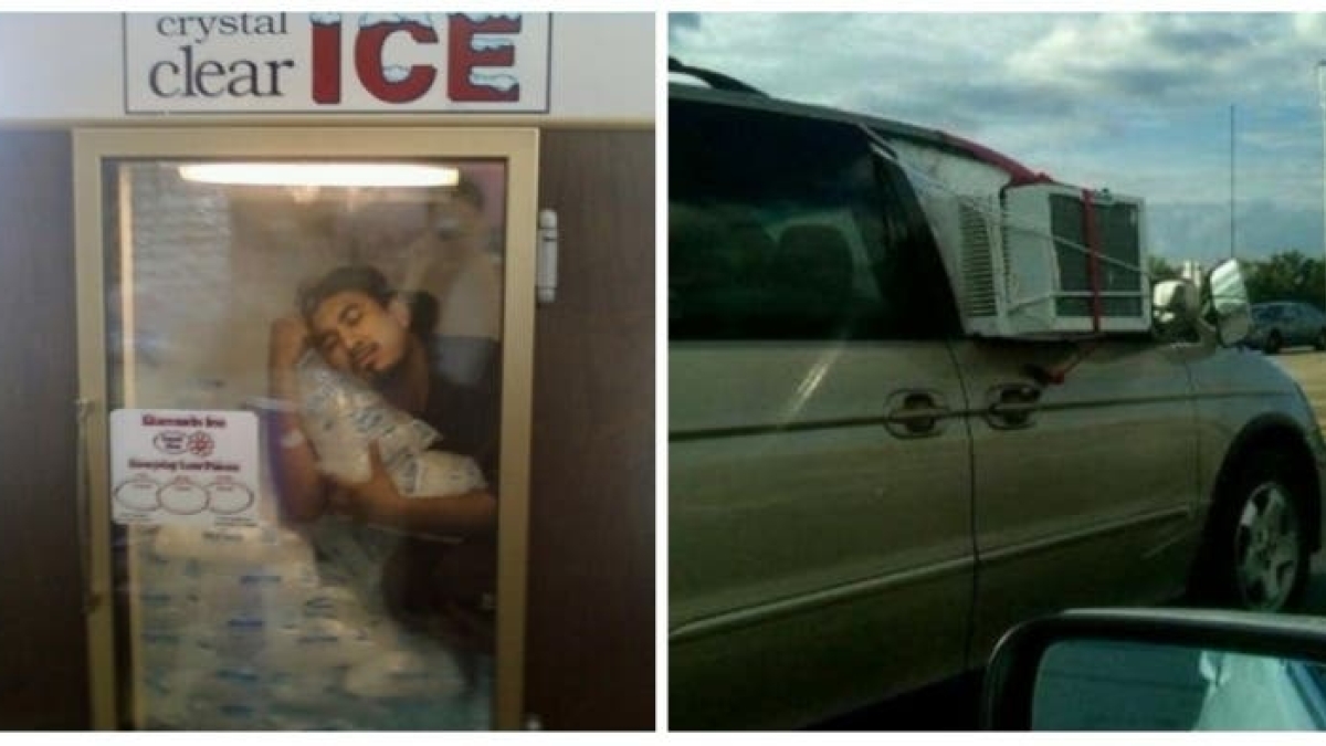 20 Hilarious Photos Of People Dealing With Cold Spells And Heatwaves