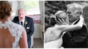 Illustration : "19 touching photos of dads who couldn't hold back the tears on their daughters' wedding day"