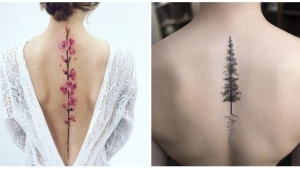 Illustration : "20 elegant and feminine spine tattoos"