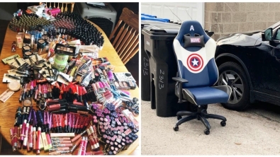 Illustration : "22 amazing finds found in trash cans and dumpsters"