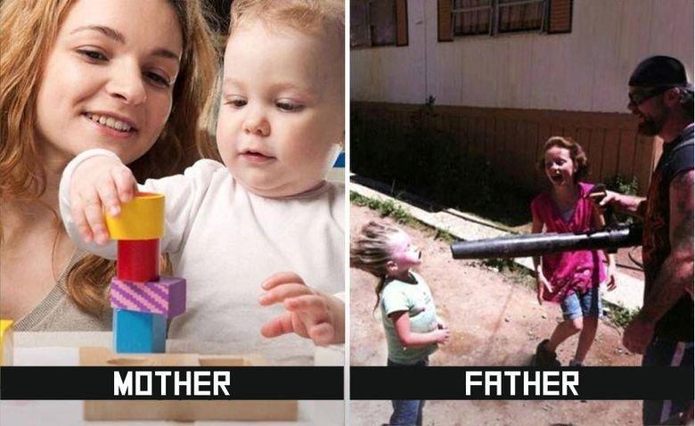 Illustration de l'article : 10 differences between mothers and fathers displayed in pictures! Which ones are the most hilarious?