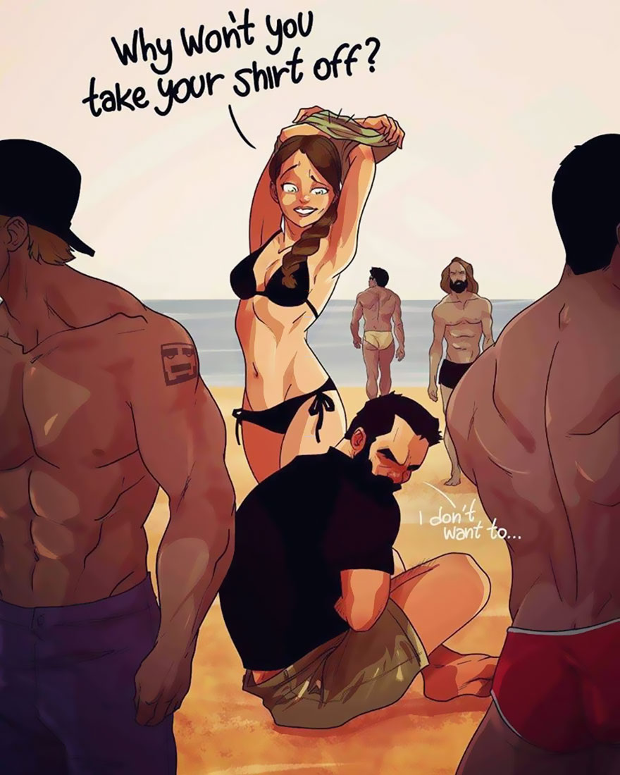 Illustration de l'article : An artist illustrates his daily life with his wife in a hilarious comic strip