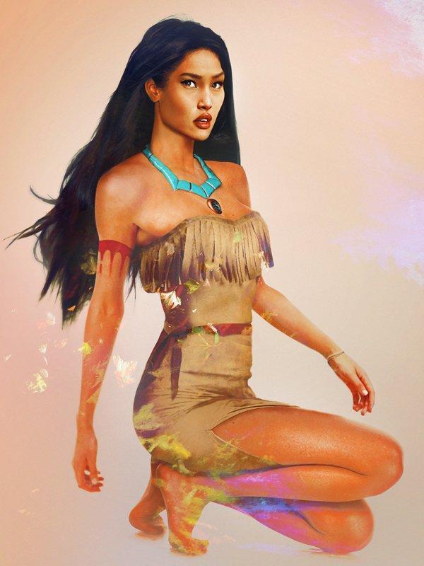 Illustration de l'article : 15 Disney princesses imagined as if they were real people