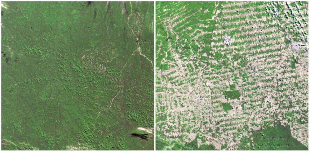 Illustration de l'article : The Earth before and today: NASA unveils some unprecedented pictures of the dramatic changes in our planet