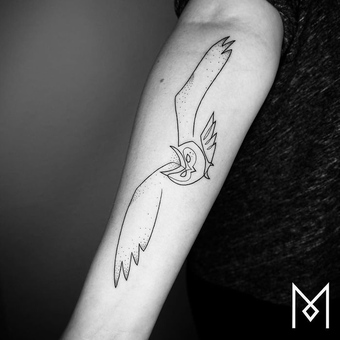 Illustration de l'article : 20 beautiful tattoos created using a single continuous line
