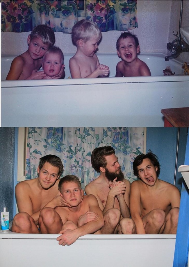 Illustration de l'article : 23 funny and cute family photo recreations guaranteed to put a smile on your face
