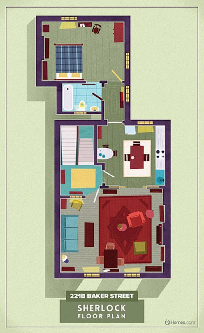 Illustration de l'article : Here are the floor plans from the houses in your favorite TV shows