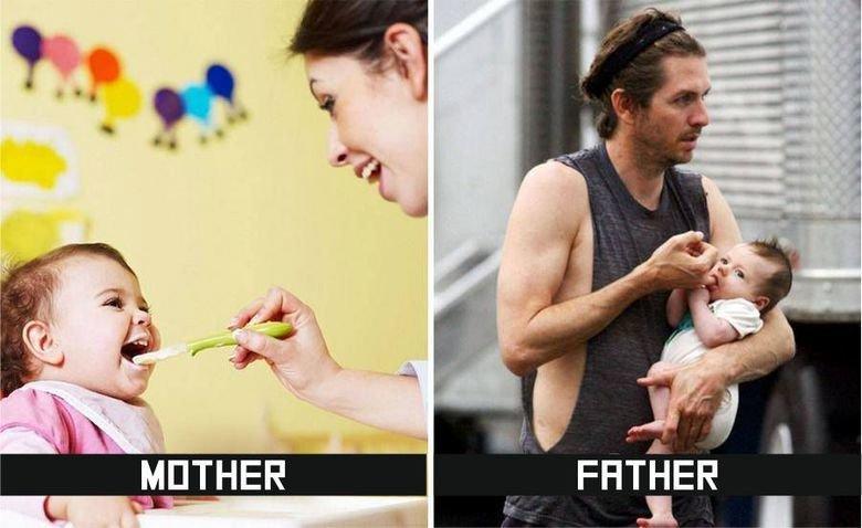 Illustration de l'article : 10 differences between mothers and fathers displayed in pictures! Which ones are the most hilarious?