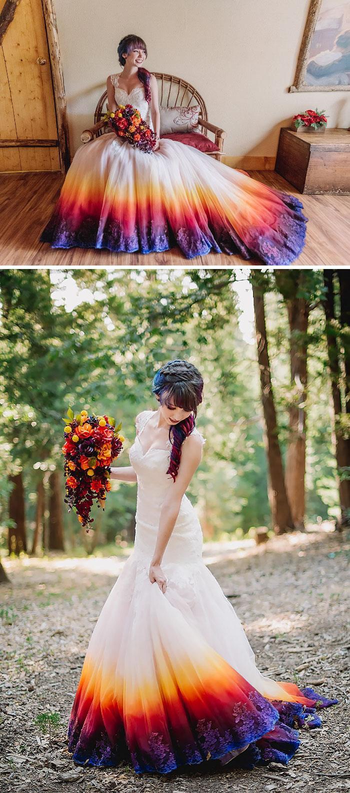 Illustration de l'article : 15 gorgeous and original wedding dresses personalized with an airbrush!
