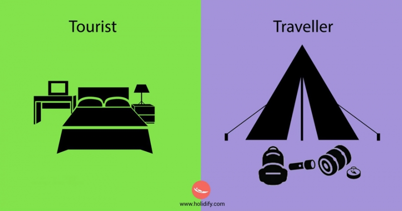 Illustration de l'article : 10 illustrations that show the biggest differences between travellers and tourists