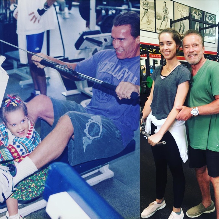 Illustration de l'article : 15 photos of Arnold Schwarzenegger being an awesome dad