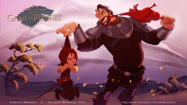 Illustration de l'article : What if “Game of Thrones” was combined with Disney? 11 illustrations for you to check out!