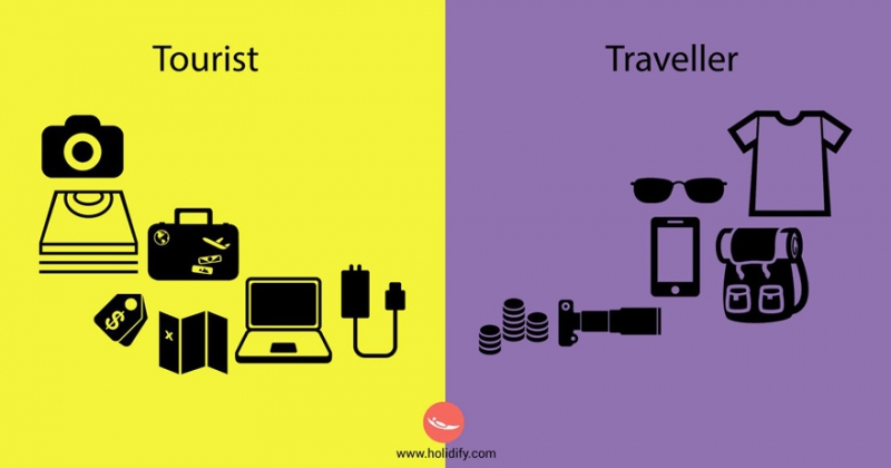 Illustration de l'article : 10 illustrations that show the biggest differences between travellers and tourists