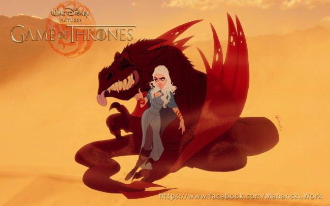 Illustration de l'article : What if “Game of Thrones” was combined with Disney? 11 illustrations for you to check out!