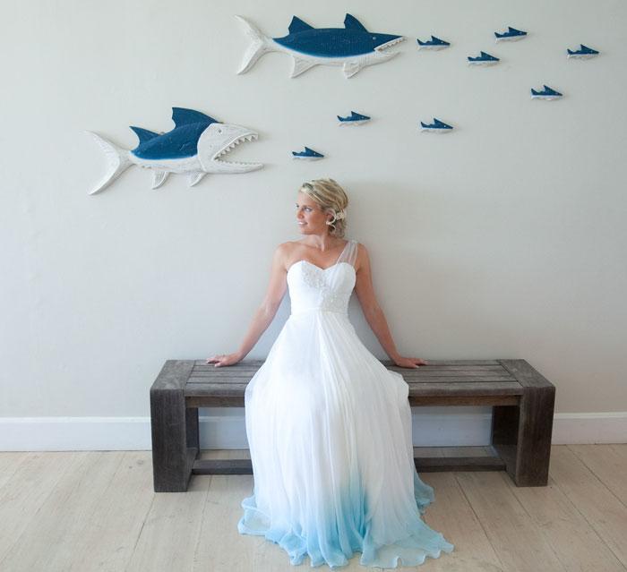 Illustration de l'article : 15 gorgeous and original wedding dresses personalized with an airbrush!
