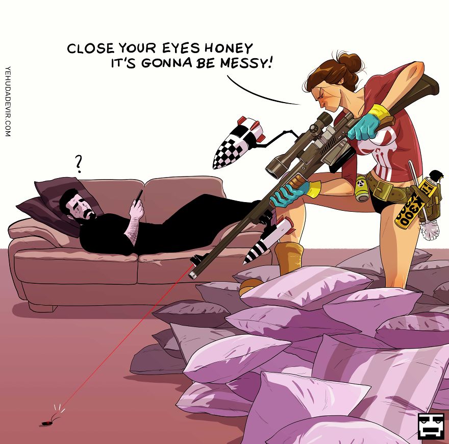 Illustration de l'article : An artist illustrates his daily life with his wife in a hilarious comic strip