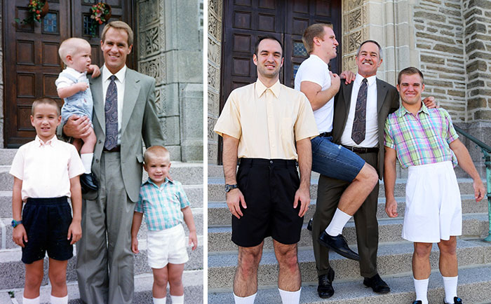 Illustration de l'article : 30 brothers and sisters who reproduced their childhood photos