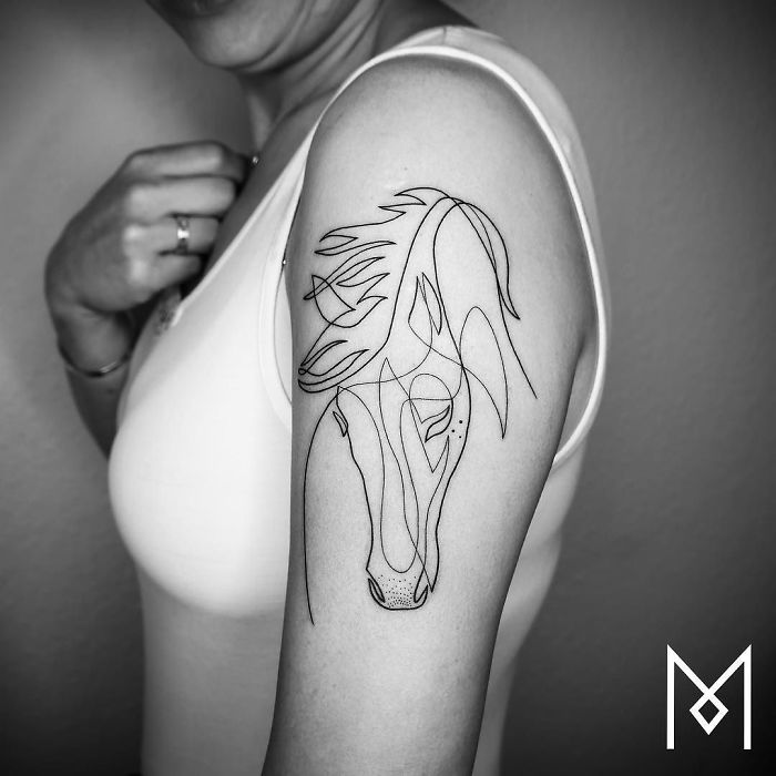 Illustration de l'article : 20 beautiful tattoos created using a single continuous line