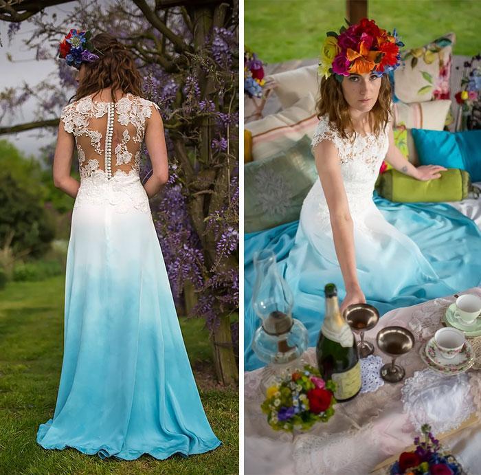 Illustration de l'article : 15 gorgeous and original wedding dresses personalized with an airbrush!