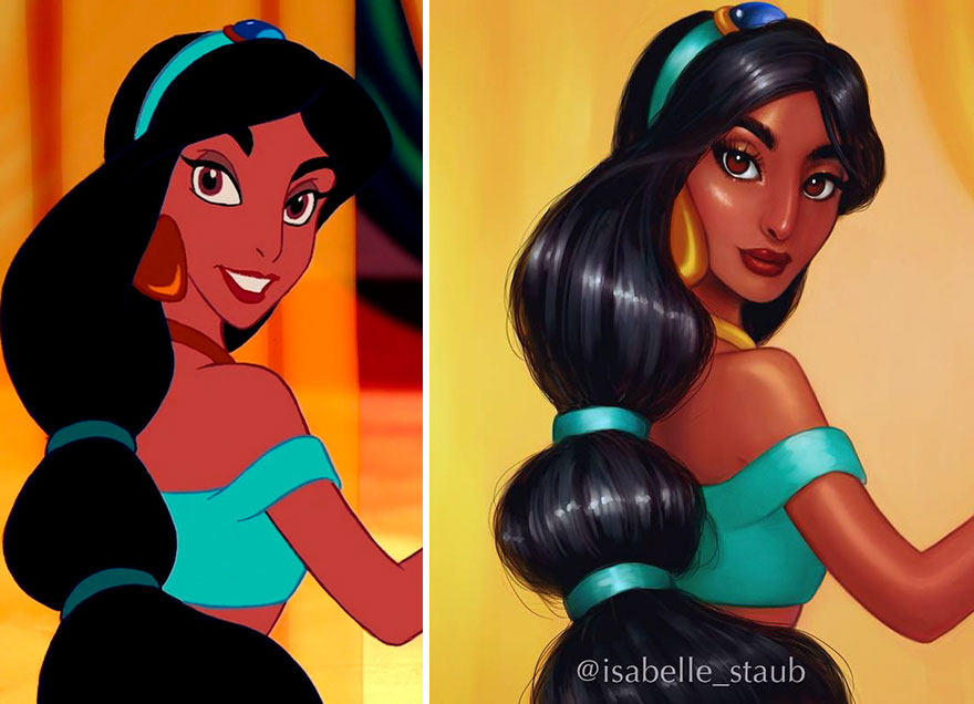 Illustration de l'article : 7 Disney Princesses reinvented in a more realistic style