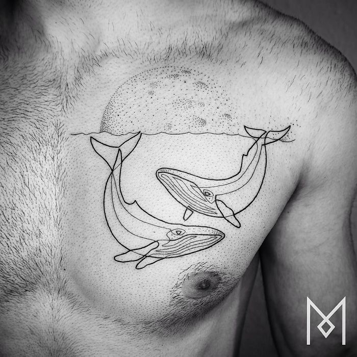Illustration de l'article : 20 beautiful tattoos created using a single continuous line