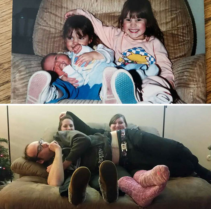Illustration de l'article : 30 brothers and sisters who reproduced their childhood photos