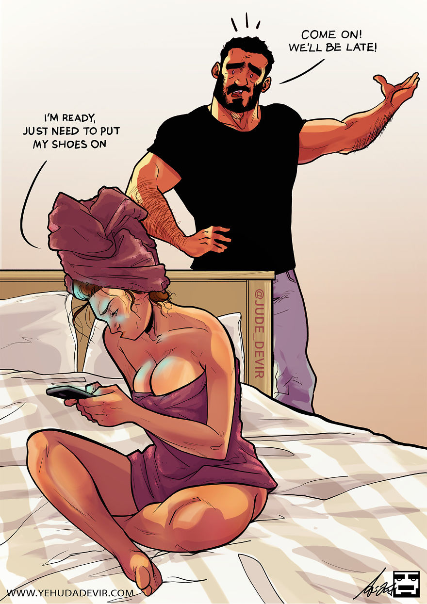 Illustration de l'article : An artist illustrates his daily life with his wife in a hilarious comic strip