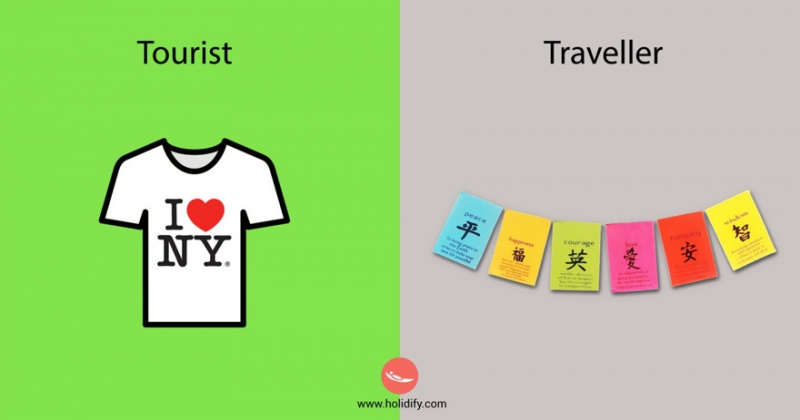 Illustration de l'article : 10 illustrations that show the biggest differences between travellers and tourists