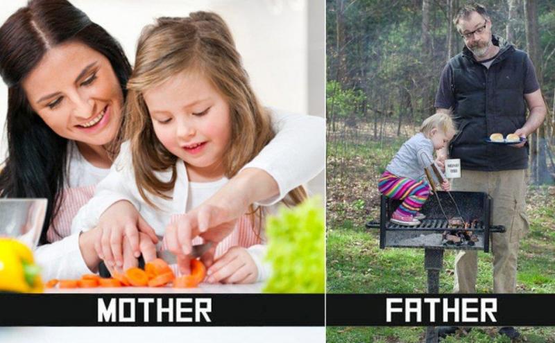 Illustration de l'article : 10 differences between mothers and fathers displayed in pictures! Which ones are the most hilarious?