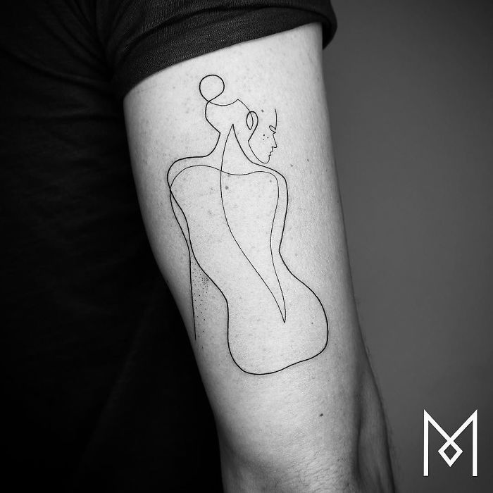 Illustration de l'article : 20 beautiful tattoos created using a single continuous line