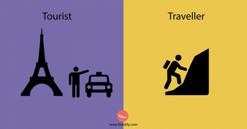 Illustration de l'article : 10 illustrations that show the biggest differences between travellers and tourists