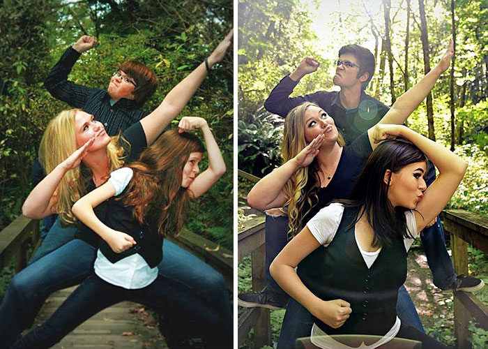 Illustration de l'article : 30 brothers and sisters who reproduced their childhood photos