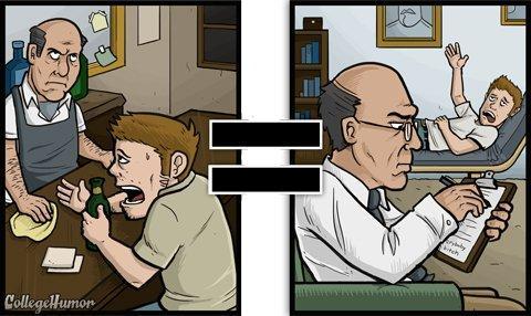 Illustration de l'article : 17 illustrations that show us how our view of things changes with alcohol! Which ones are the most realistic?