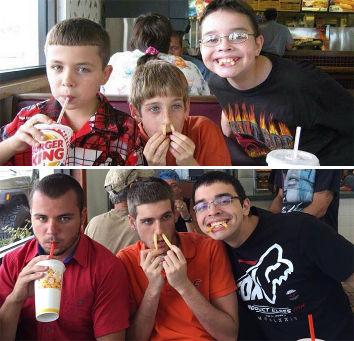 Illustration de l'article : 30 brothers and sisters who reproduced their childhood photos