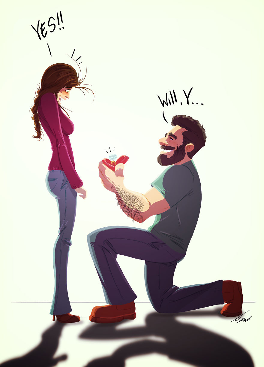 Illustration de l'article : An artist illustrates his daily life with his wife in a hilarious comic strip