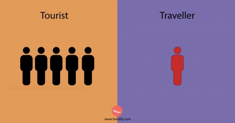 Illustration de l'article : 10 illustrations that show the biggest differences between travellers and tourists